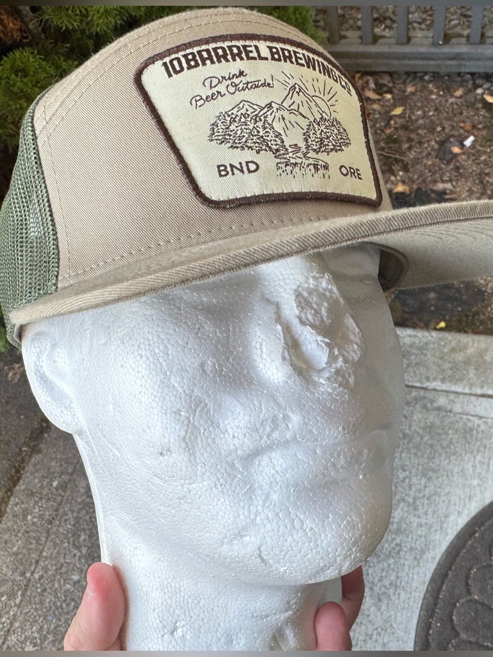 10 Barrel Brewing Company Trucker SnapBack Hat Adjustable Olive Baseball Cap